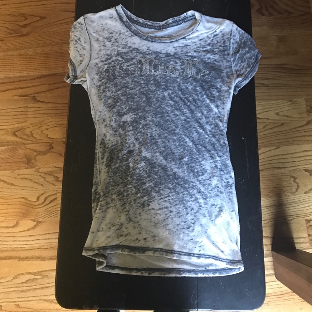 Girls Miss Me Gray T-shirt